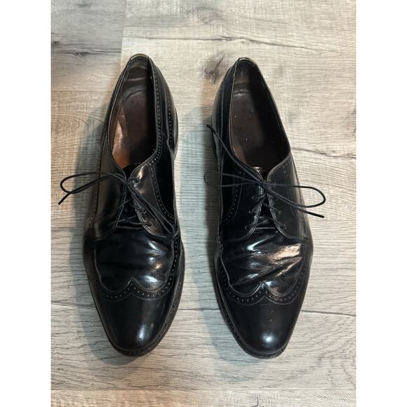 Allen Edmonds Vintage Richmond Oxford Wing Tip Dress Shoes 11 Black Italy main image 6
